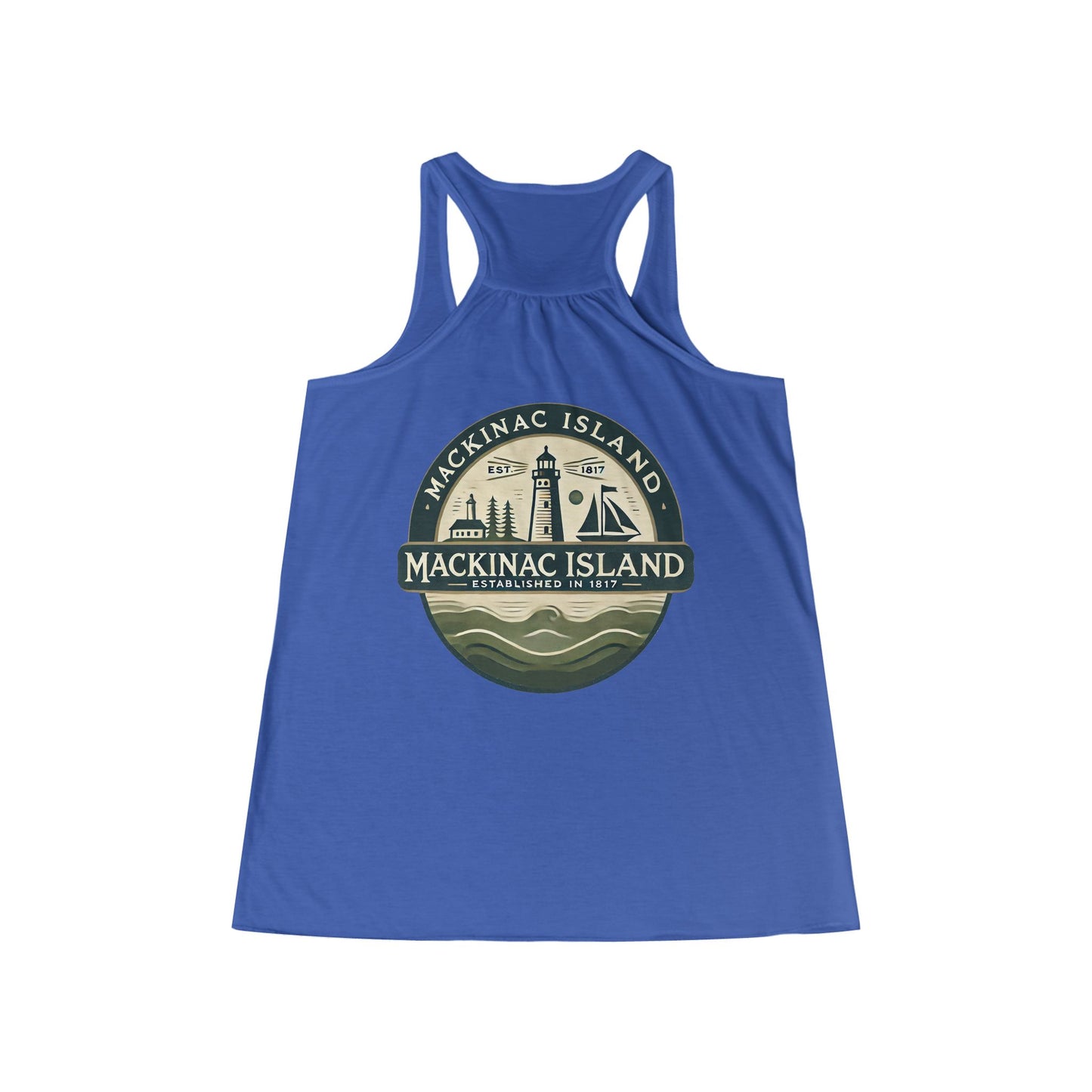 Vintage Mackinac Island Women's Flowy Racerback Tank