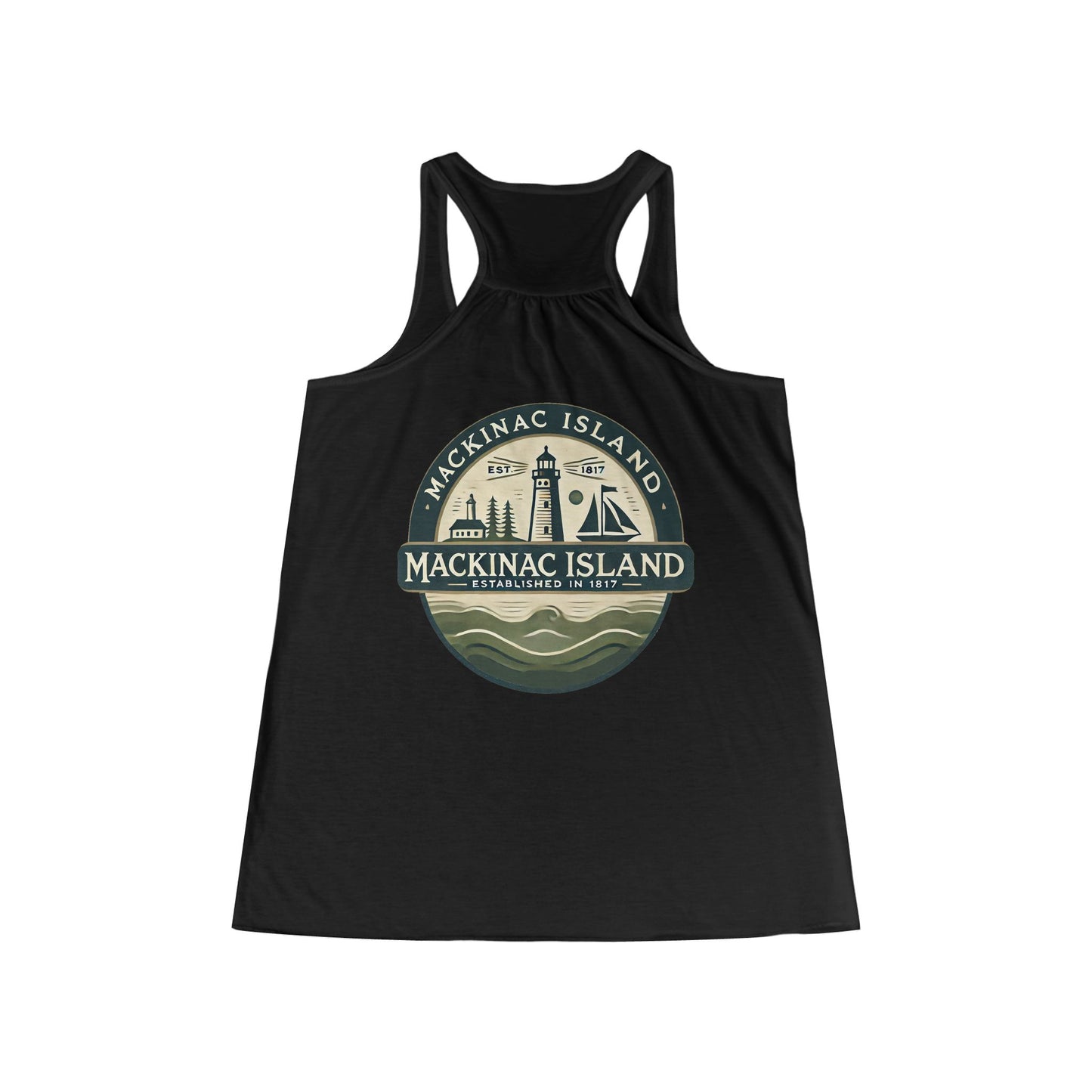 Vintage Mackinac Island Women's Flowy Racerback Tank