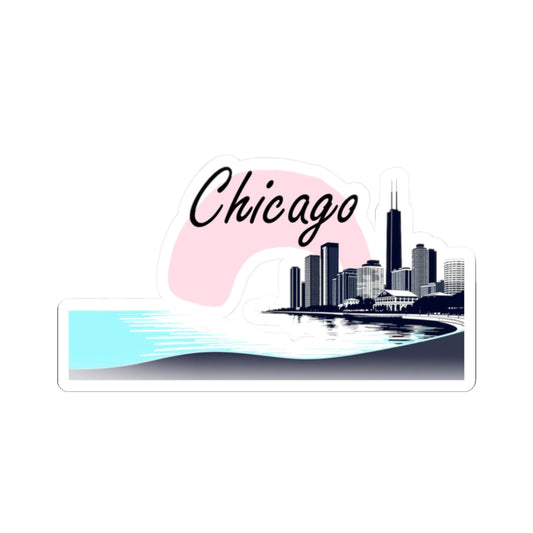 Elegant Chicago Skyline Kiss-Cut Sticker