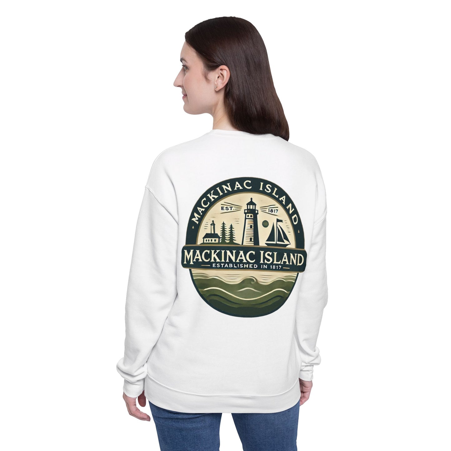Vintage Mackinac Island Unisex Drop Shoulder Sweatshirt