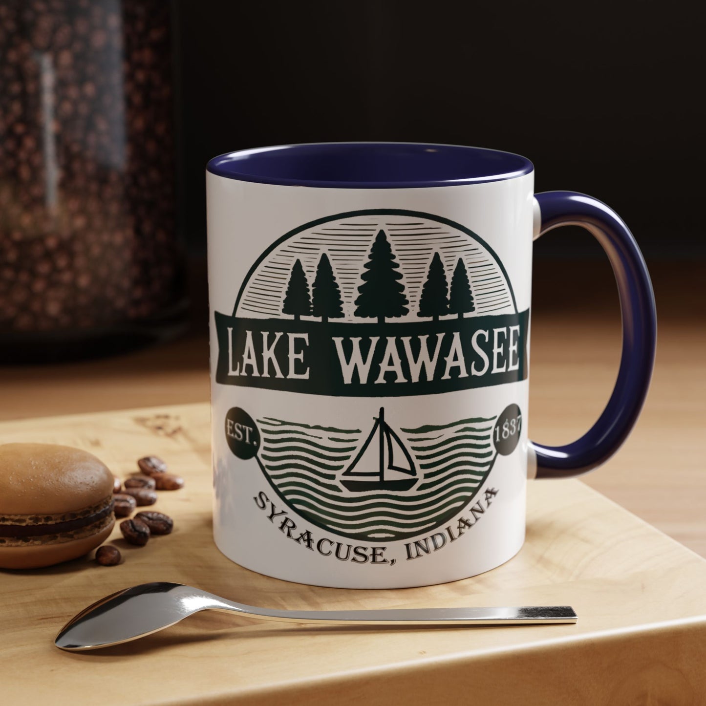 Vintage Lake Wawasee Accent Coffee Mug