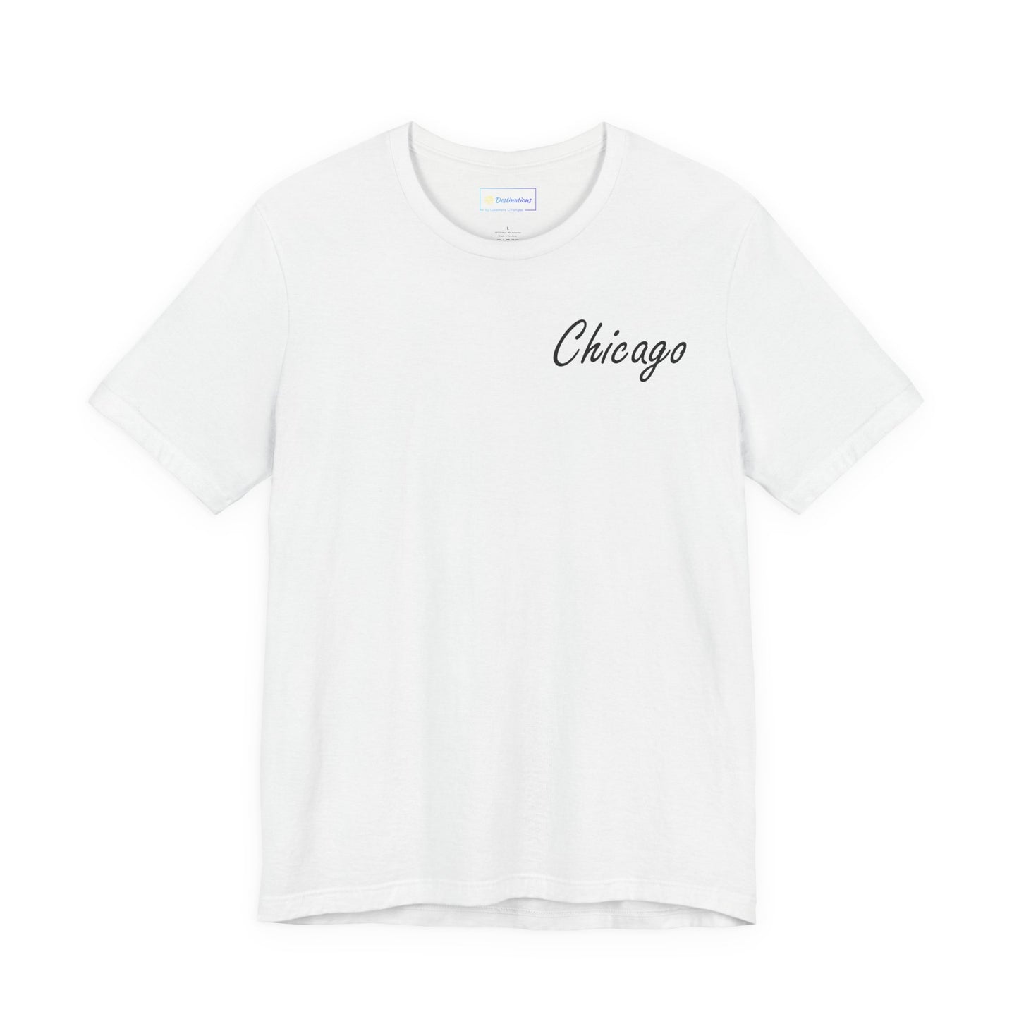 Elegant Chicago Skyline Unisex Jersey Short Sleeve Tee