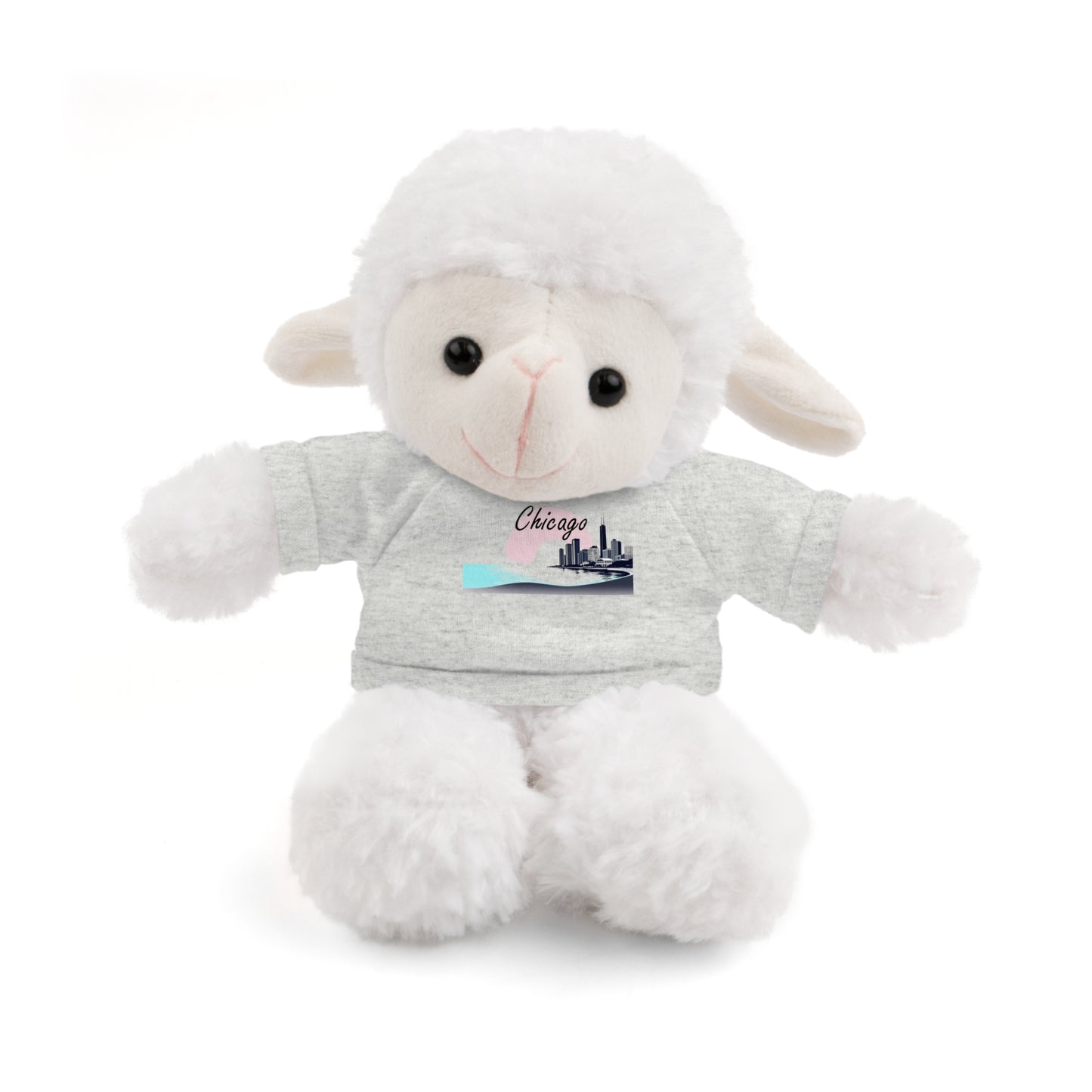Elegant Chicago Skyline Stuffed Animals with Tee