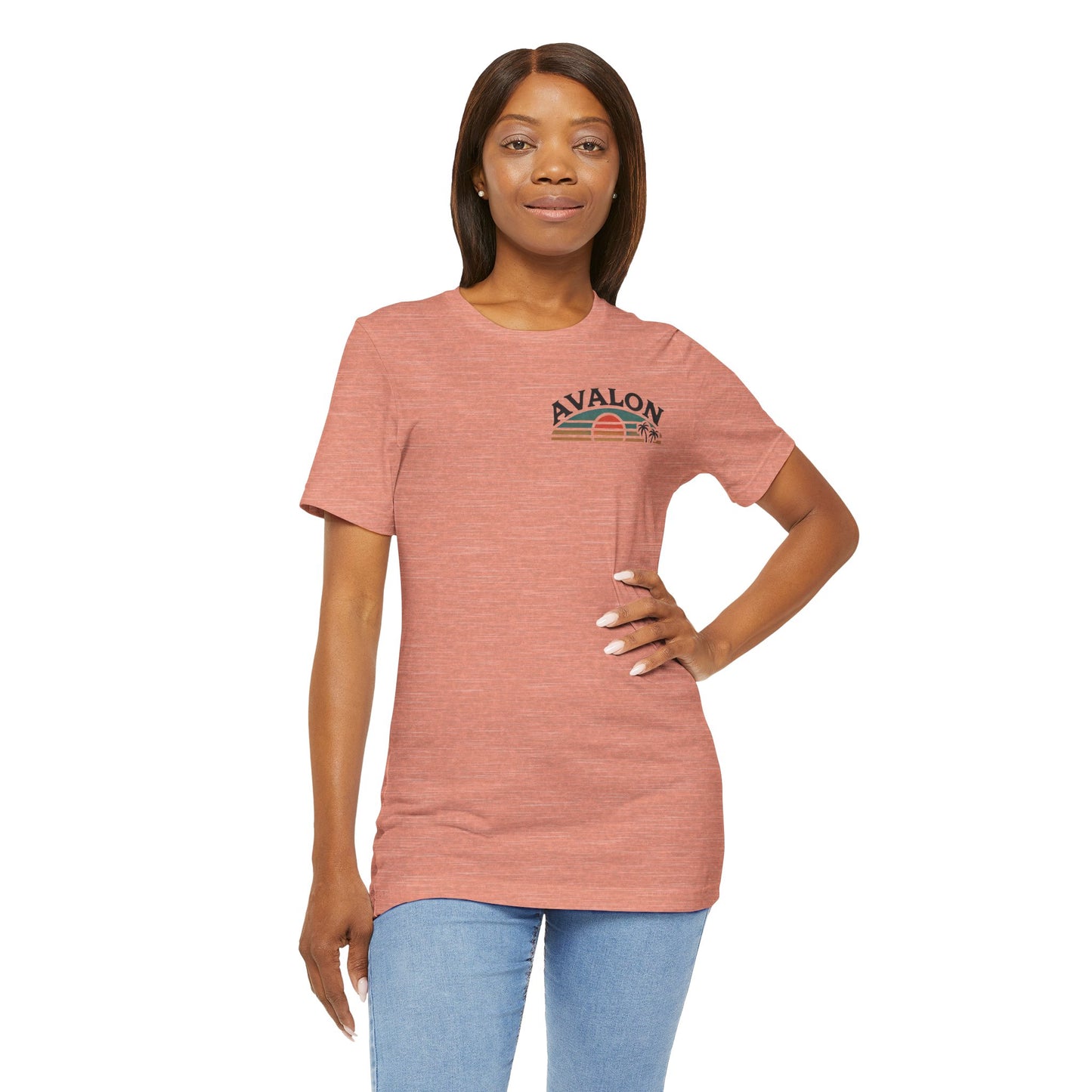 Retro Avalon Sunset Unisex Jersey Tee