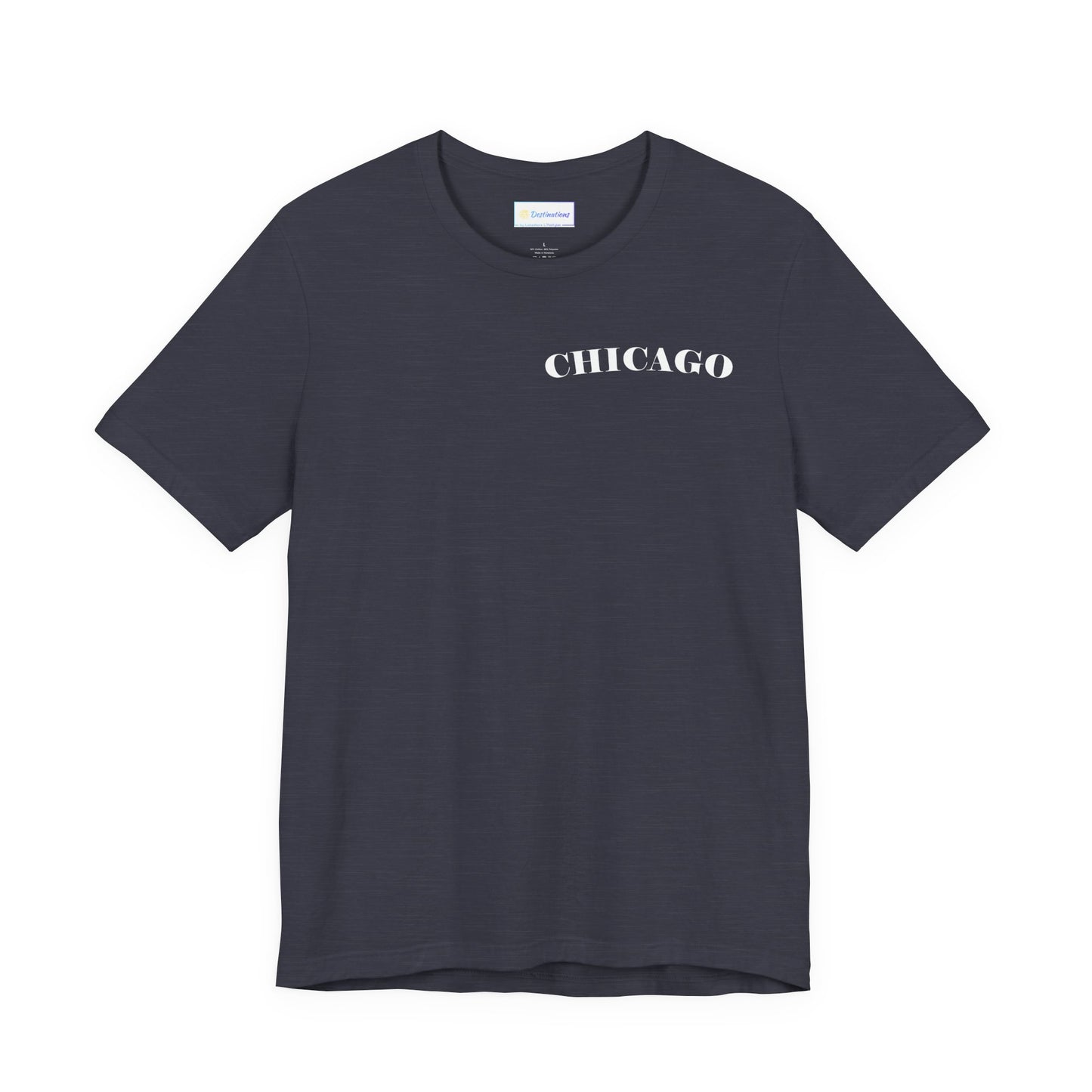 Mystery Noir Chicago Skyline Sunset Unisex Jersey Short Sleeve Tee