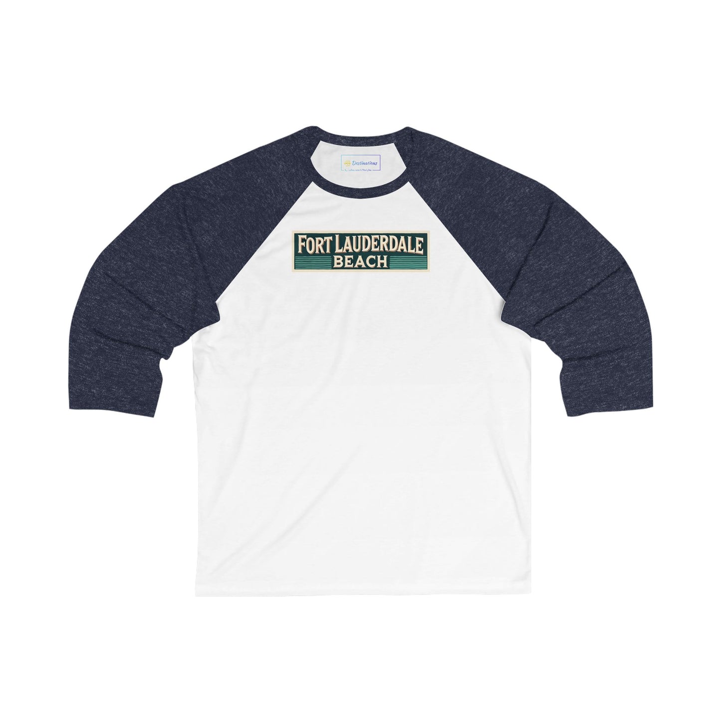 Vintage Fort Lauderdale Men's 3/4 Sleeve Baseball Tee