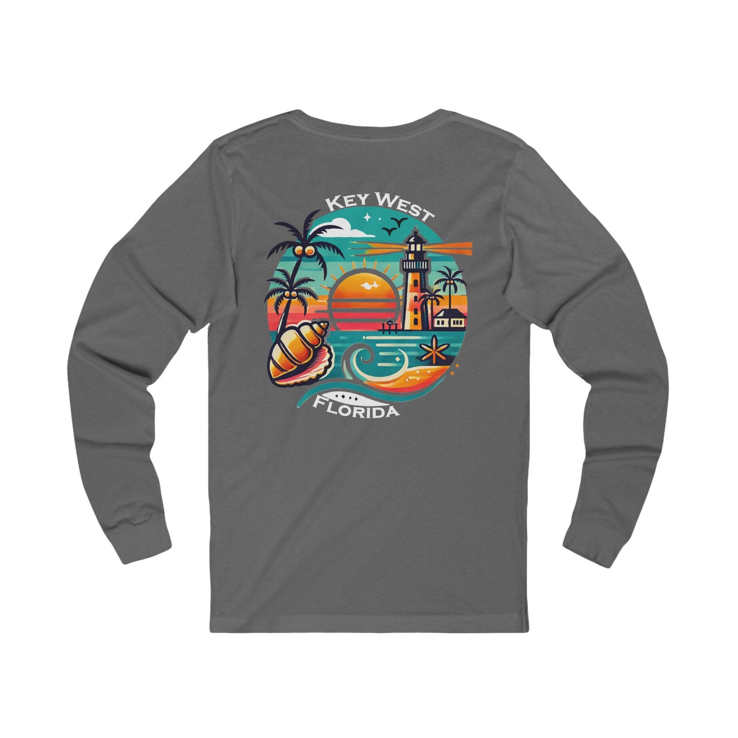 Vibrant Key West Unisex Jersey Long Sleeve Tee