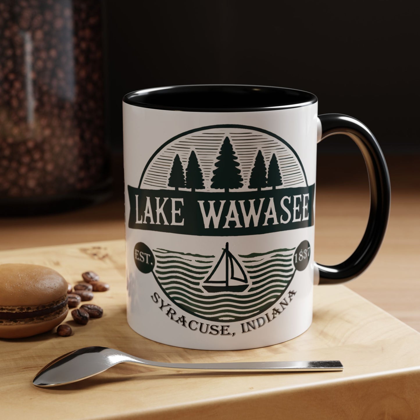 Vintage Lake Wawasee Accent Coffee Mug