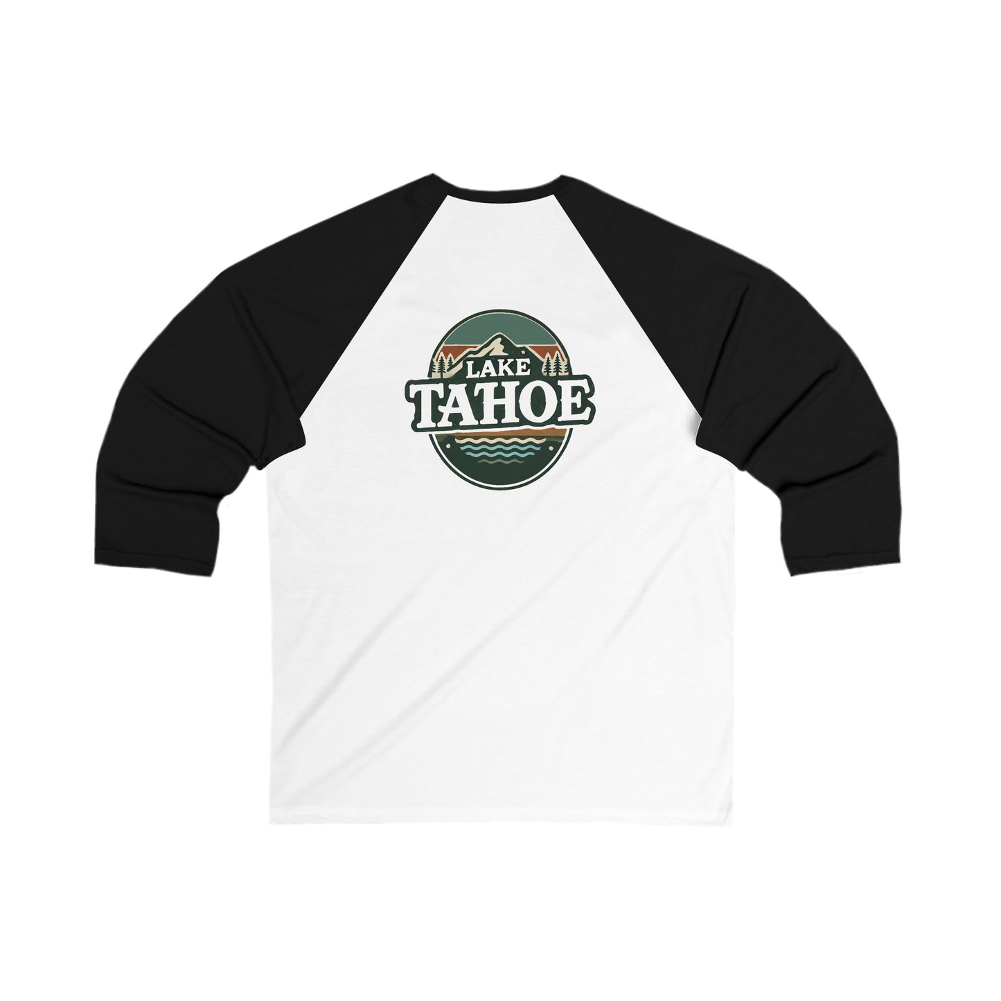 Vintage Lake Tahoe Men's 3/4 Sleeve Baseball Tee
