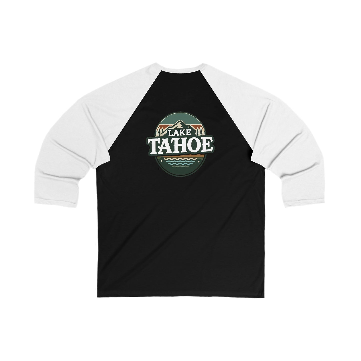 Vintage Lake Tahoe Men's 3/4 Sleeve Baseball Tee