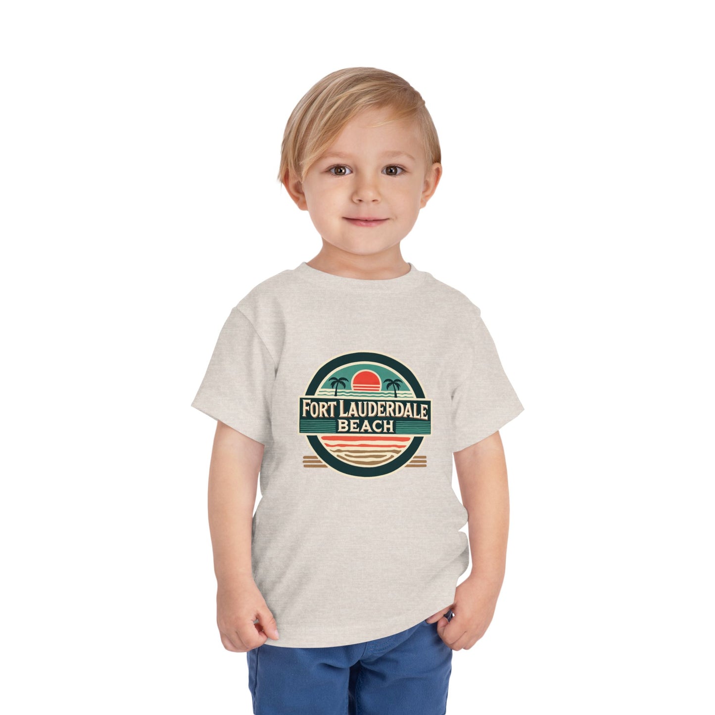 Vintage Fort Lauderdale Unisex Toddler Short Sleeve Tee
