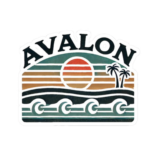 Retro Avalon Kiss-Cut Sticker