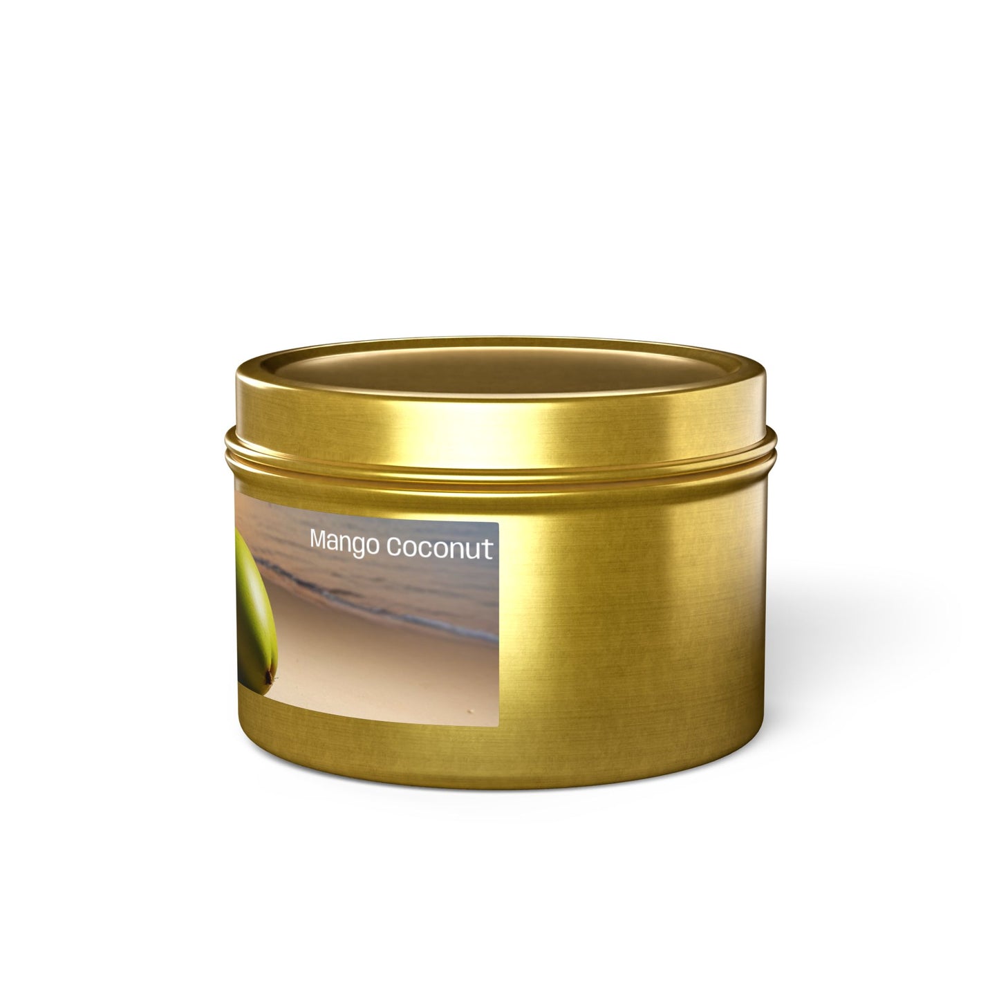 Mango + Coconut Scented Rustic Tin Candle