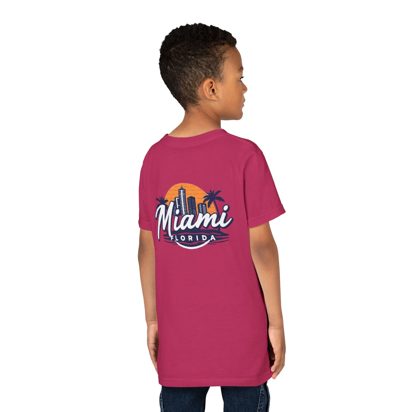 Retro Miami Unisex Youth Short Sleeve Tee