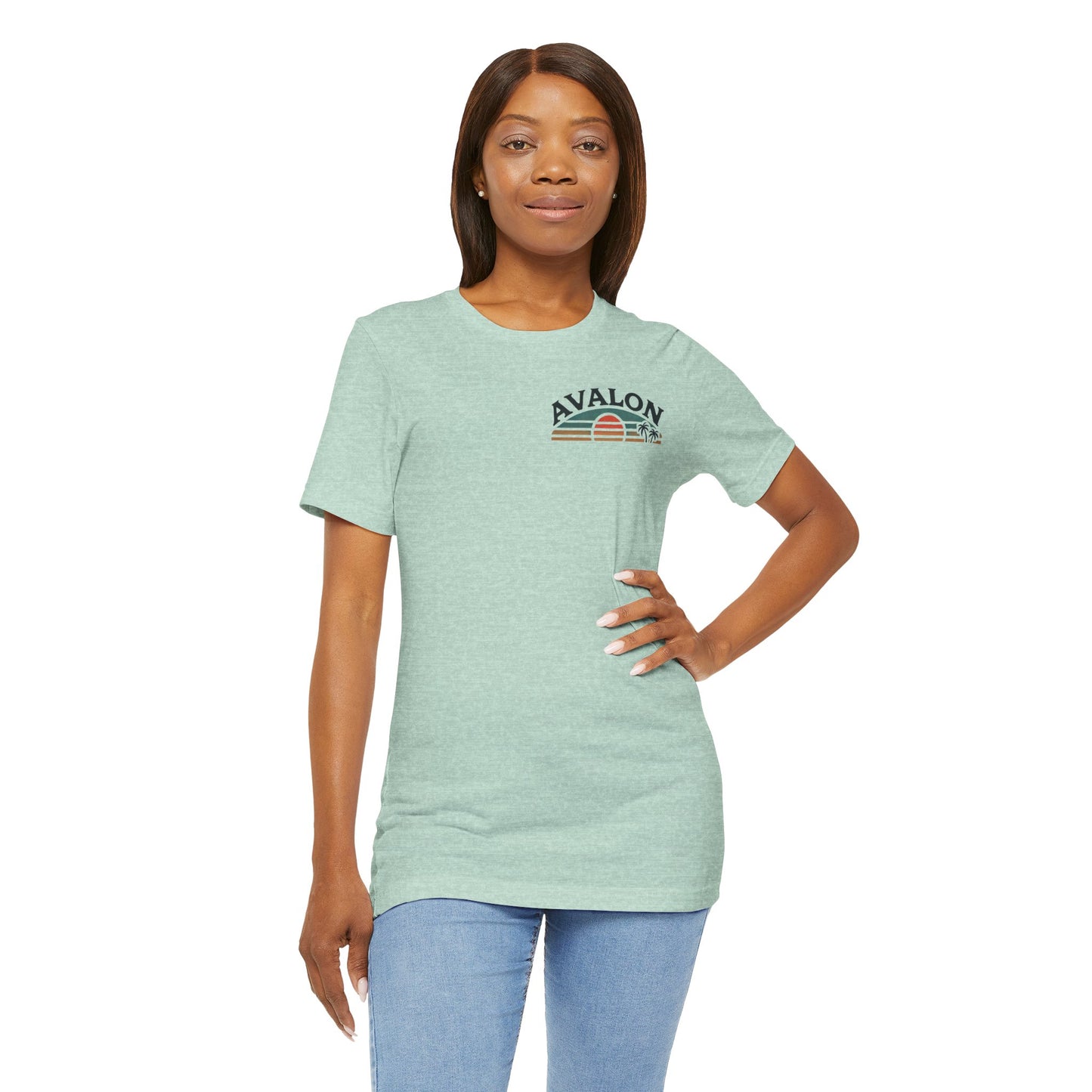Retro Avalon Sunset Unisex Jersey Tee