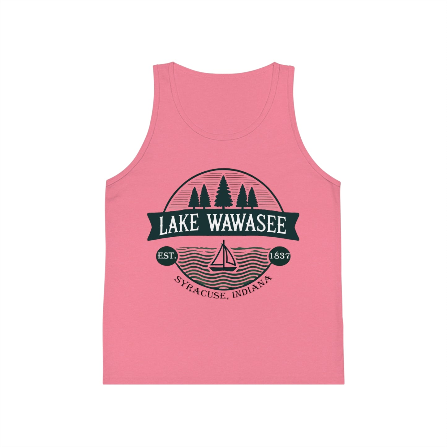 Vintage Lake Wawasee Unisex Kids Jersey Tank Top