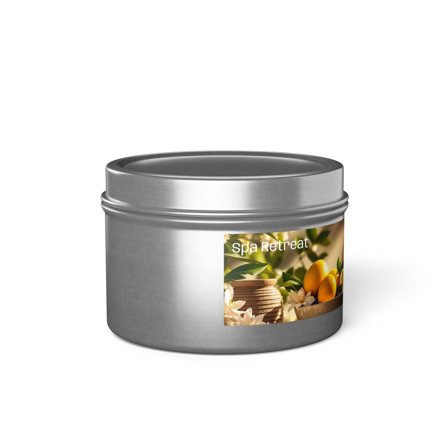 Spa Retreat Scented Rustic Tin Candle