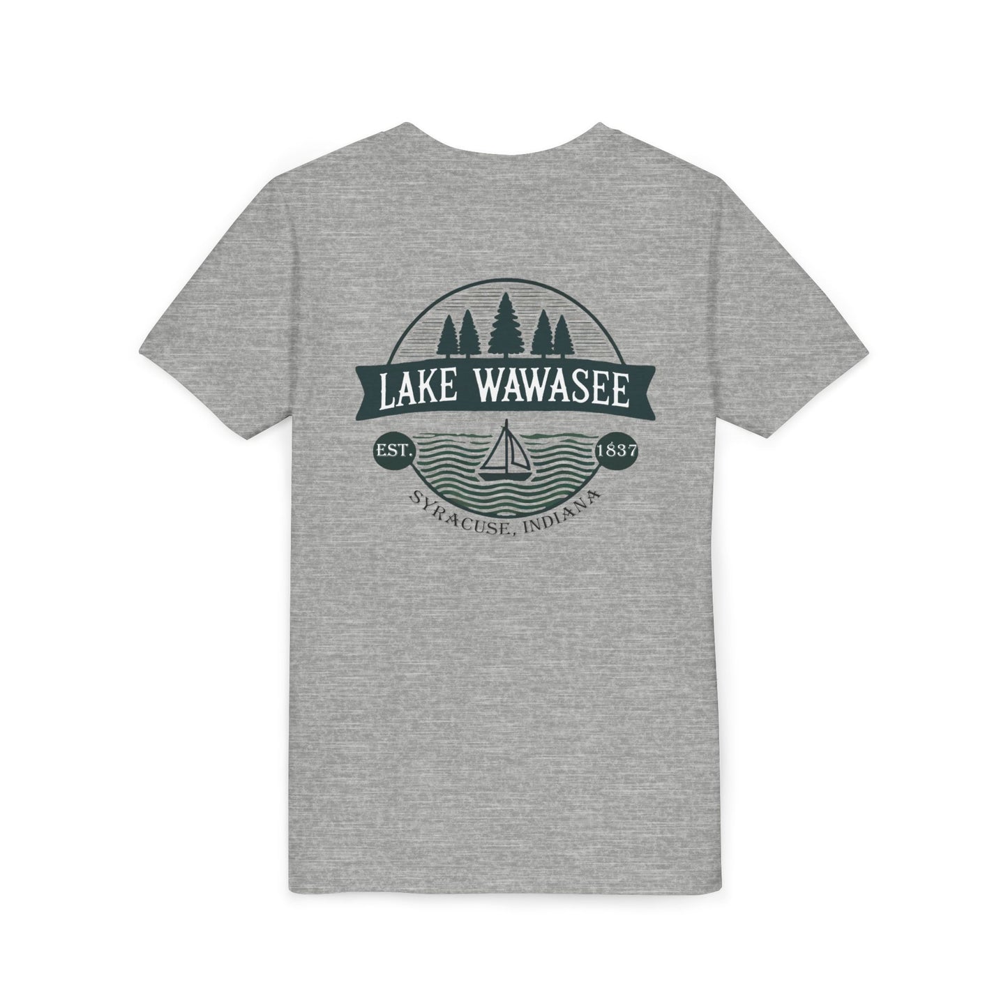 Vintage Lake Wawasee Unisex Youth Short Sleeve Tee