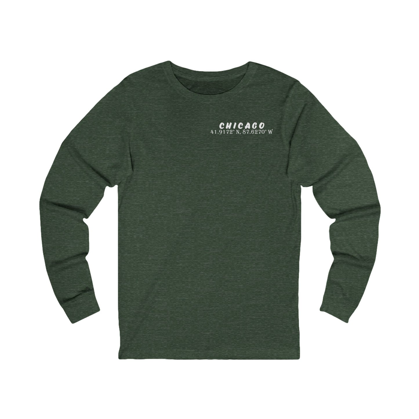 Latitudes Chicago Skyline Unisex Jersey Long Sleeve Tee