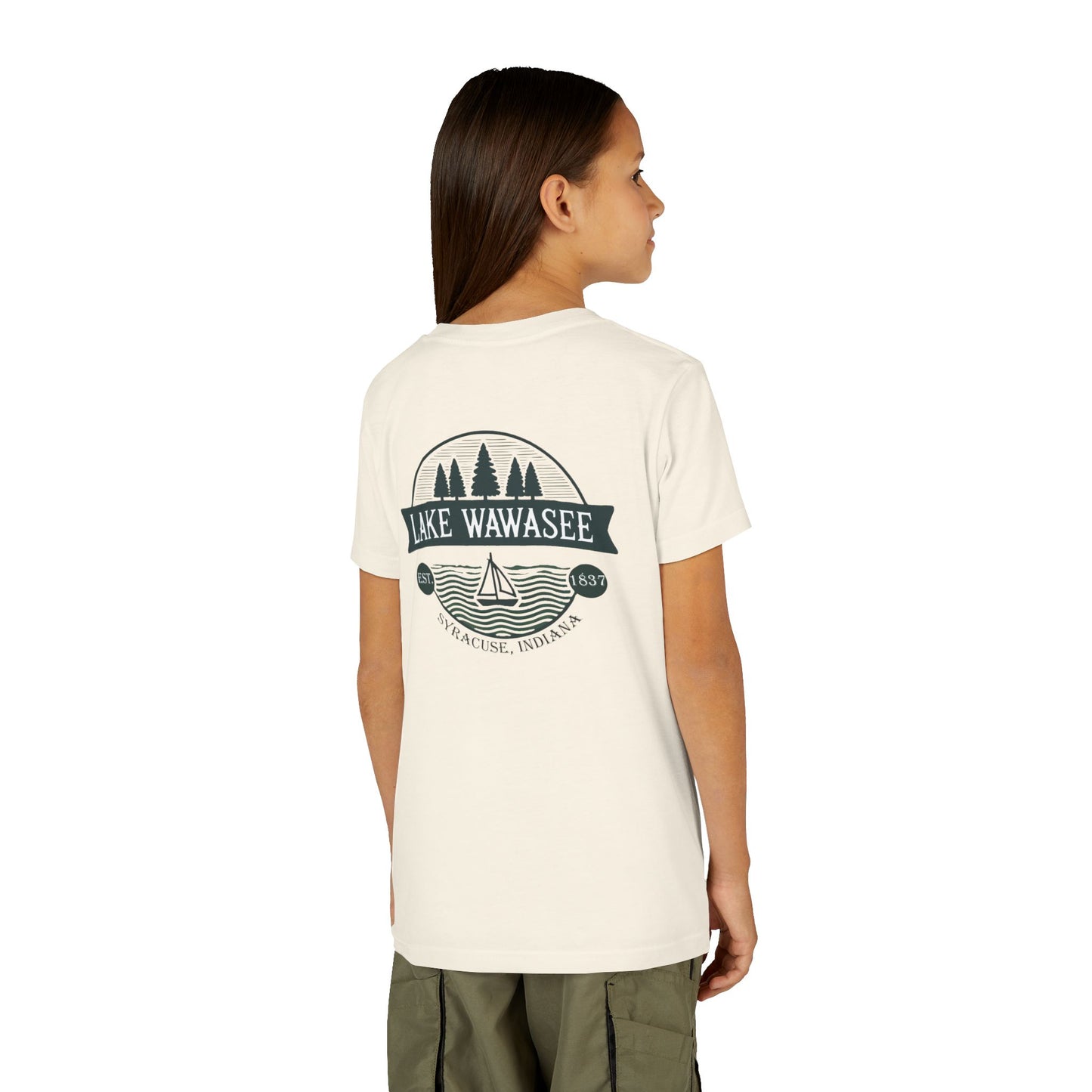 Vintage Lake Wawasee Unisex Youth Short Sleeve Tee
