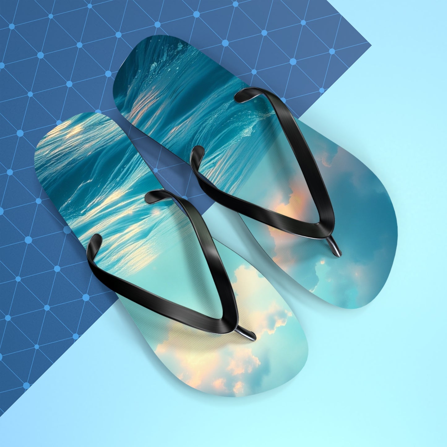 Ocean Waves Flip Flops