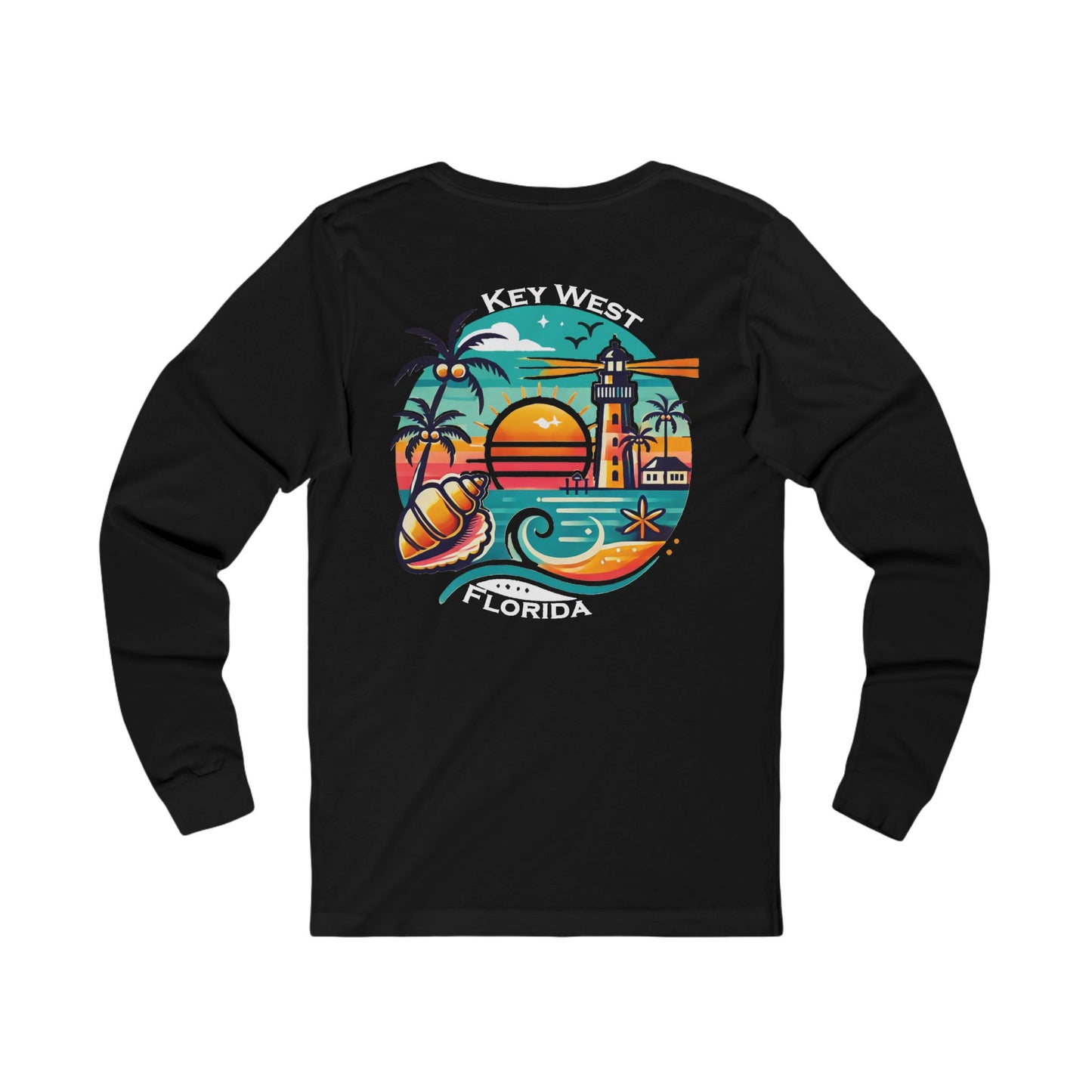 Vibrant Key West Unisex Jersey Long Sleeve Tee