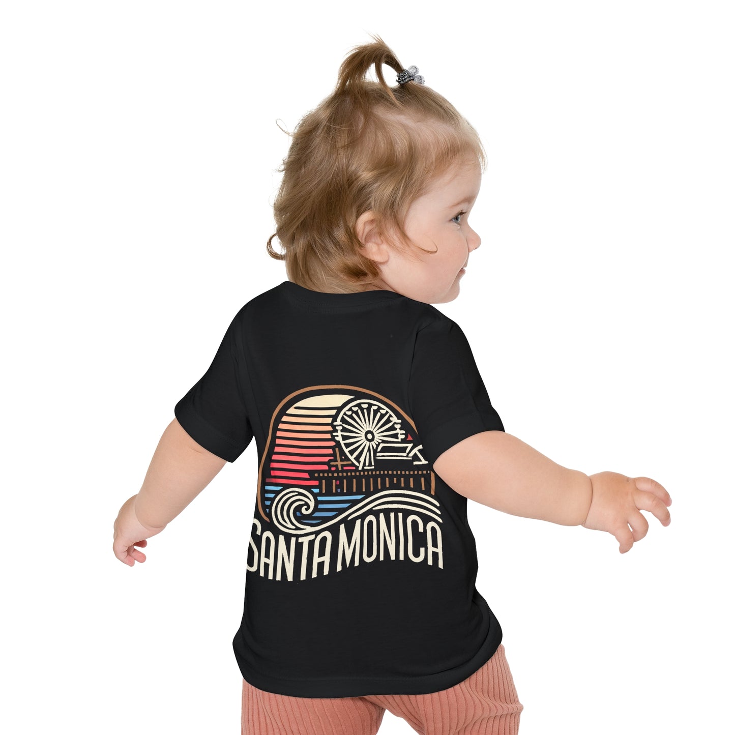Vibrant Santa Monica Unisex Baby Short Sleeve T-Shirt