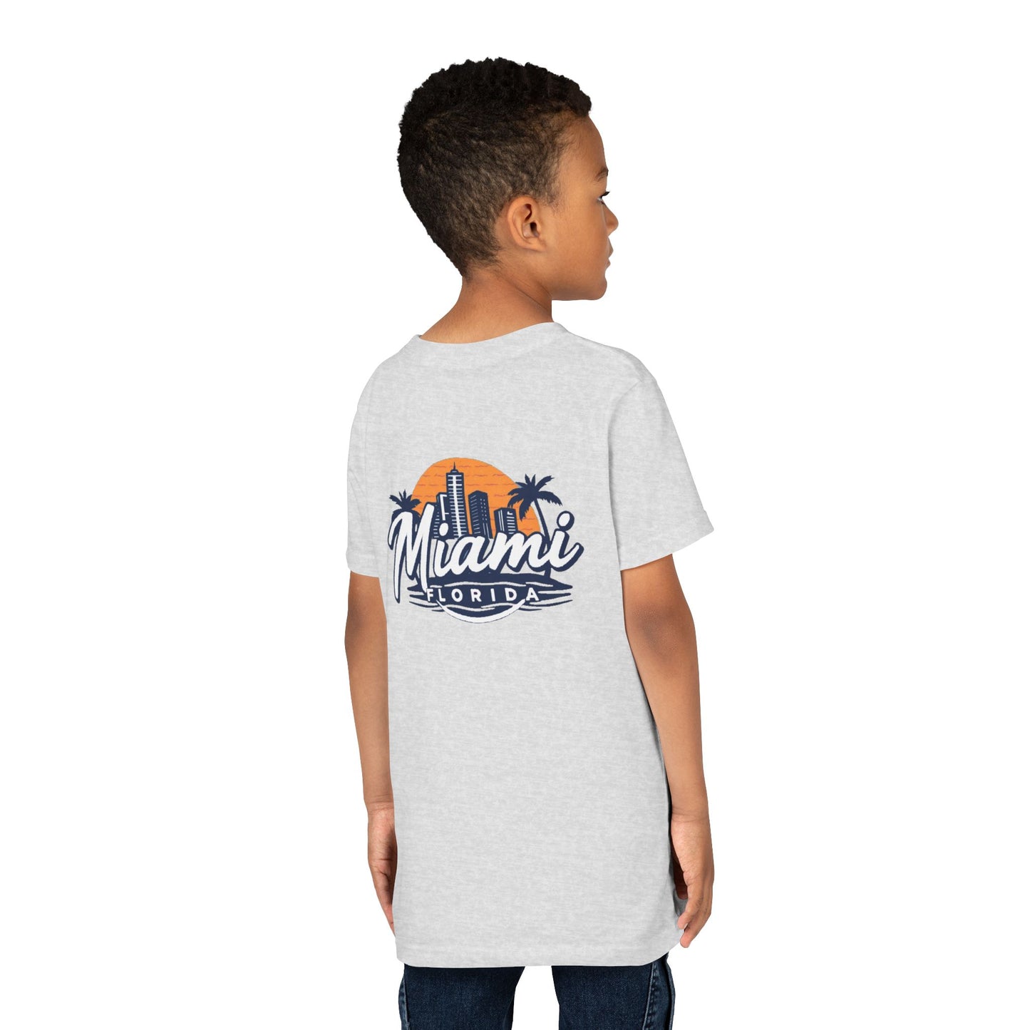 Retro Miami Unisex Youth Short Sleeve Tee