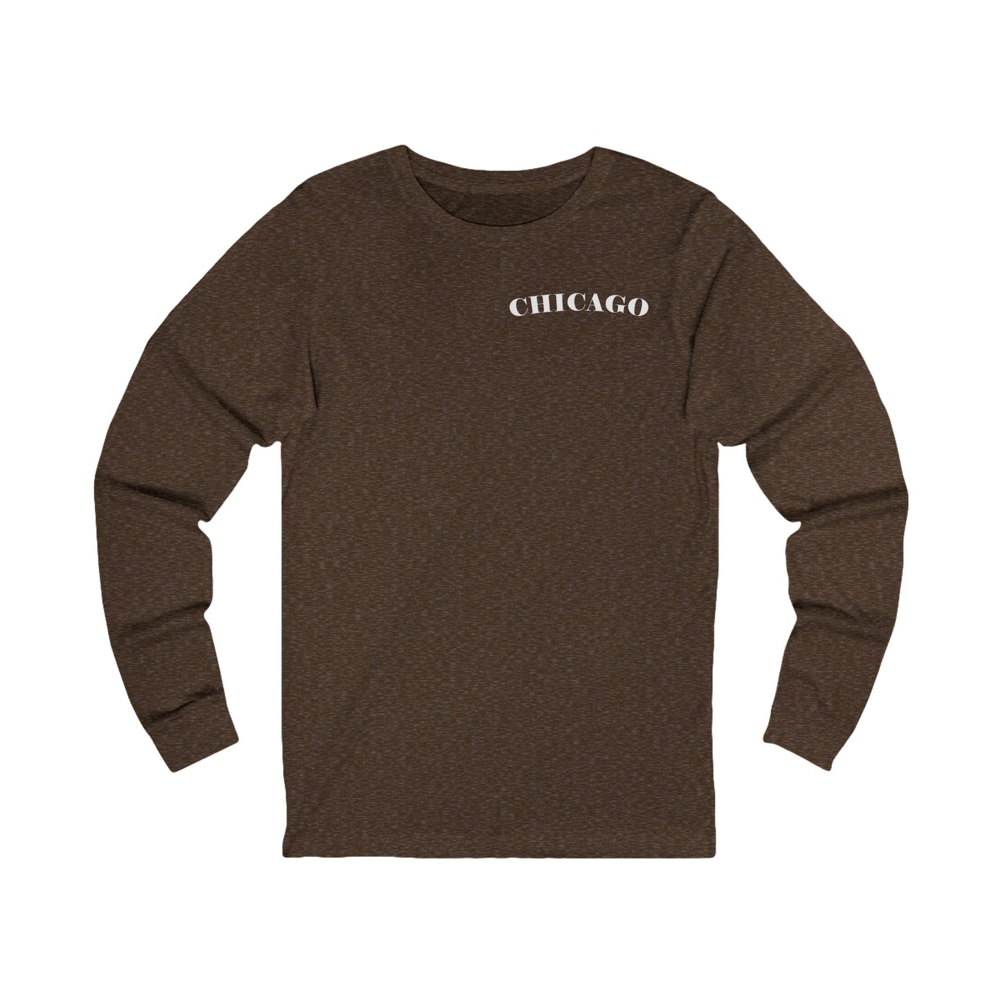 Mystery Noir Chicago Skyline Sunset Unisex Jersey Long Sleeve Tee