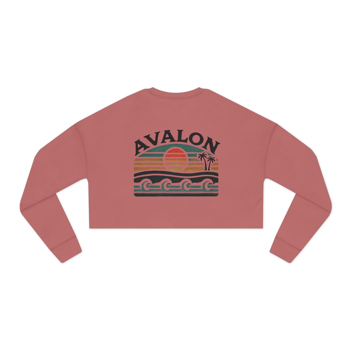 Retro Avalon Sunset Women's Cropped Sweatshirt