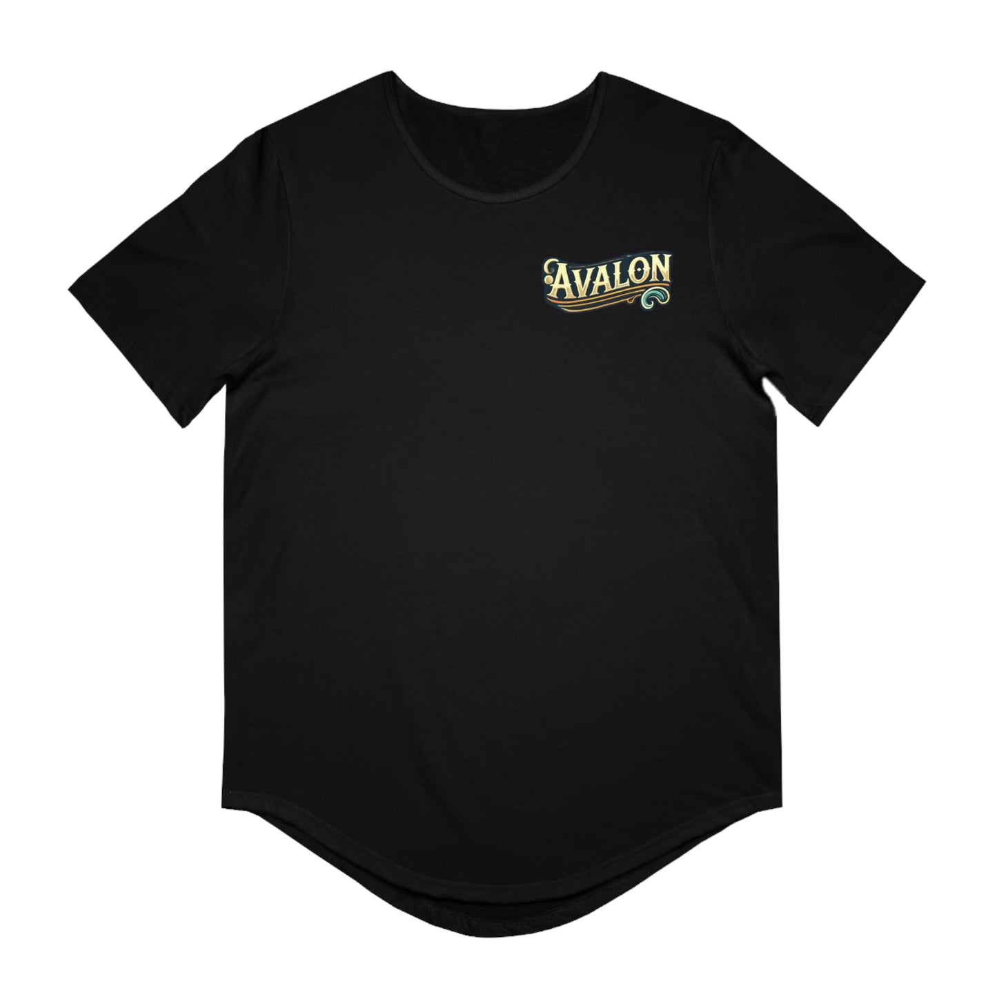 Elegant Avalon Men's Jersey Curved Hem Tee