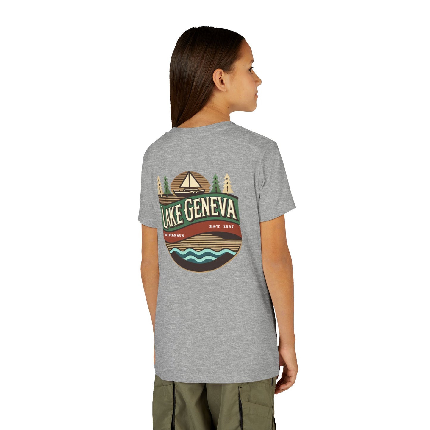 Retro Lake Geneva Unisex Youth Short Sleeve Tee