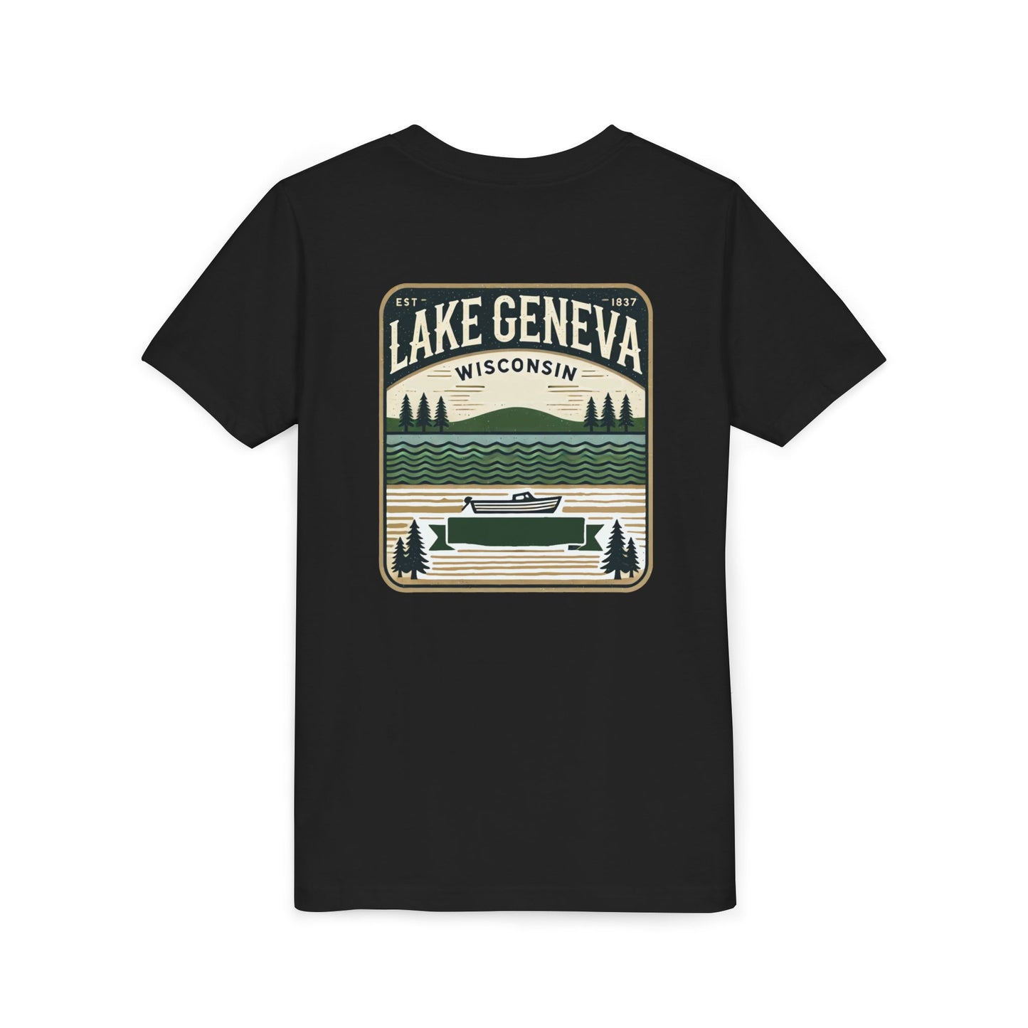 Vintage Lake Geneva Unisex Youth Short Sleeve Tee