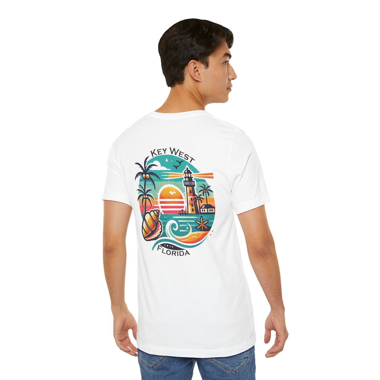 Vibrant Key West Unisex Jersey Short Sleeve Tee