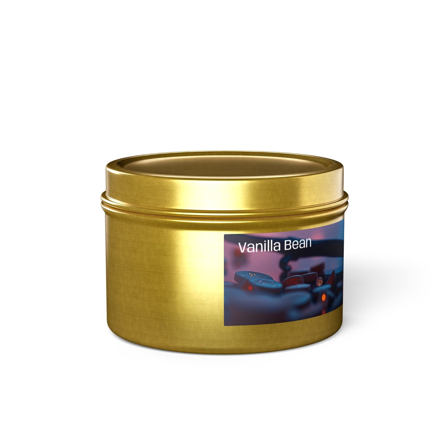 Vanilla Bean Scented Rustic Tin Candle