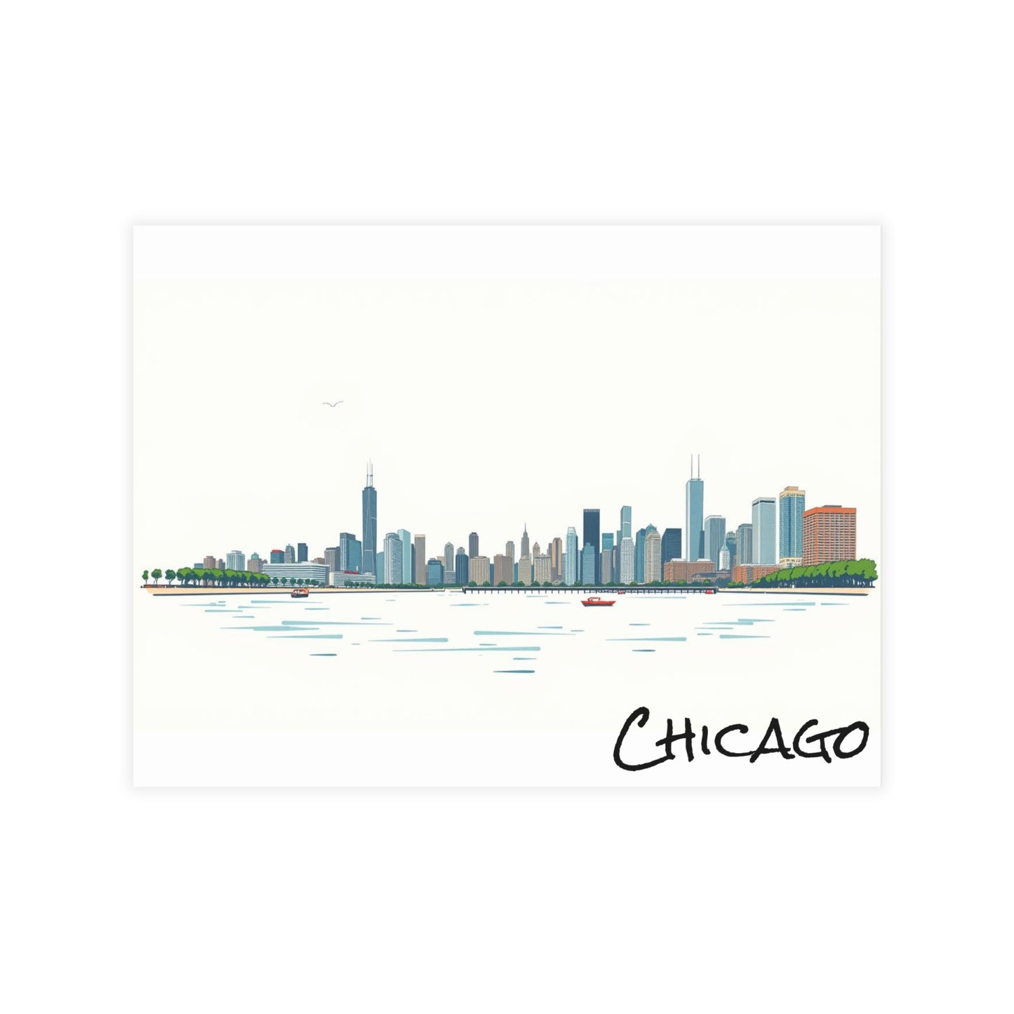 Chicago Skyline 2 Postcard Bundle