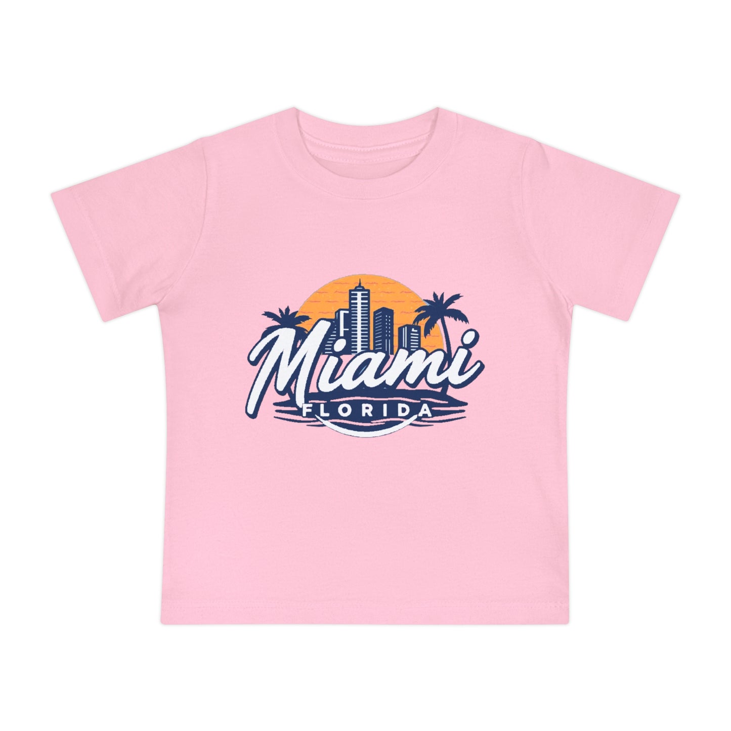 Retro Miami Unisex Baby Short Sleeve T-Shirt