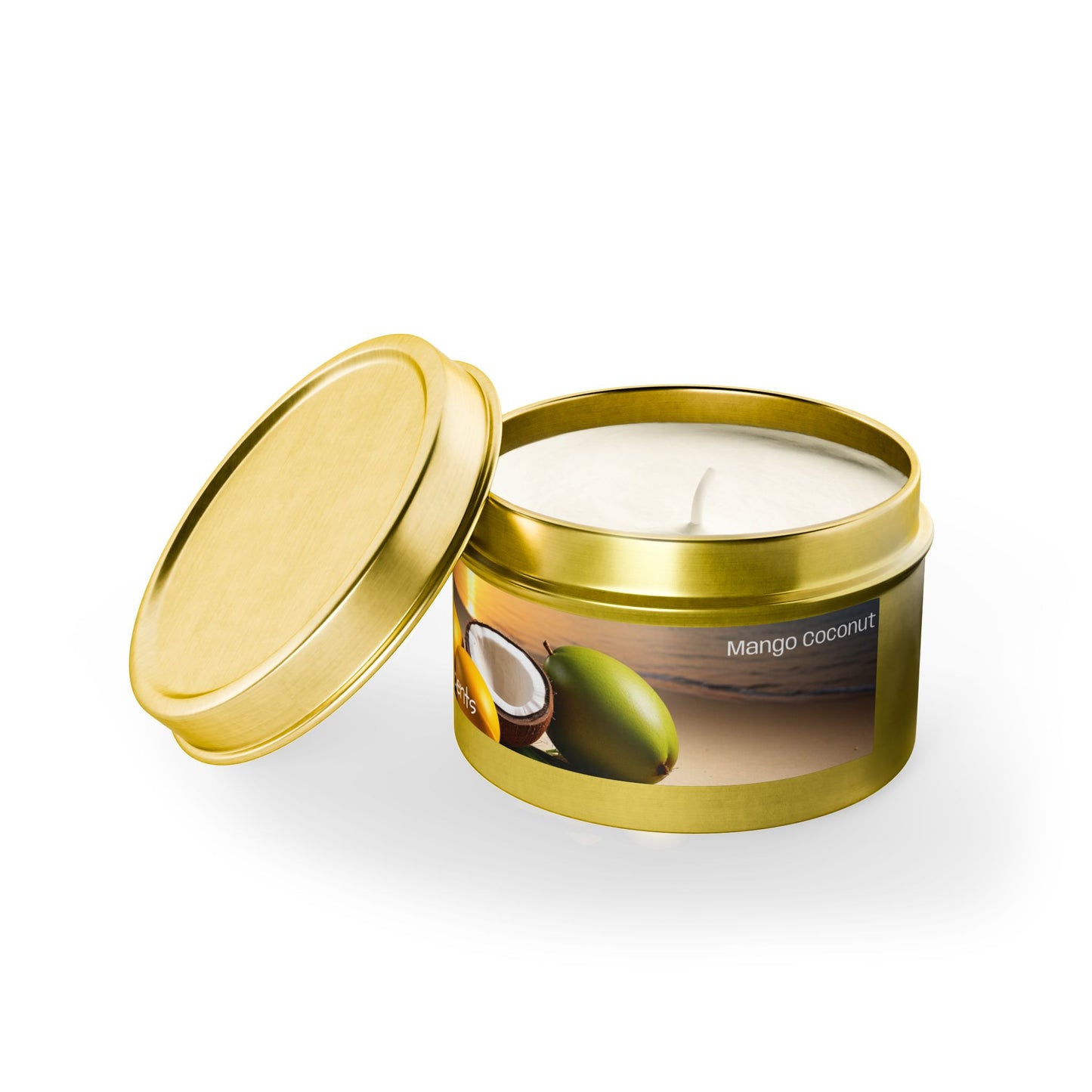 Mango + Coconut Scented Rustic Tin Candle