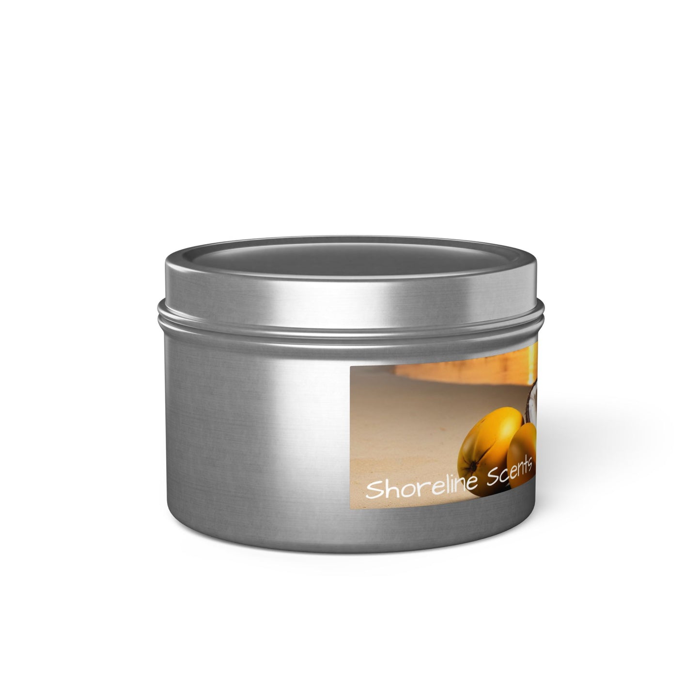Mango + Coconut Scented Rustic Tin Candle