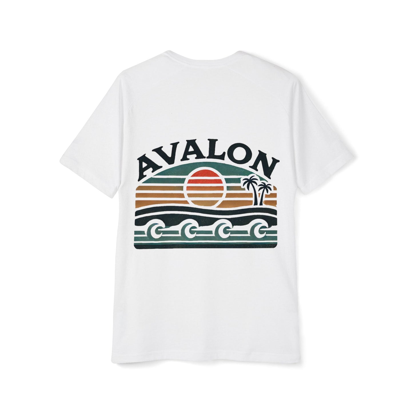 Retro Avalon Sunset Men's Raglan T-Shirt