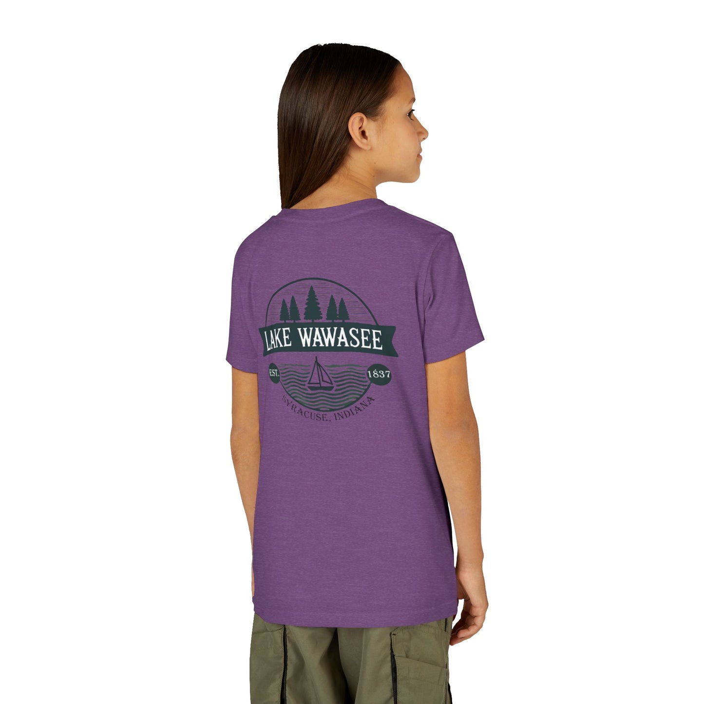 Vintage Lake Wawasee Unisex Youth Short Sleeve Tee