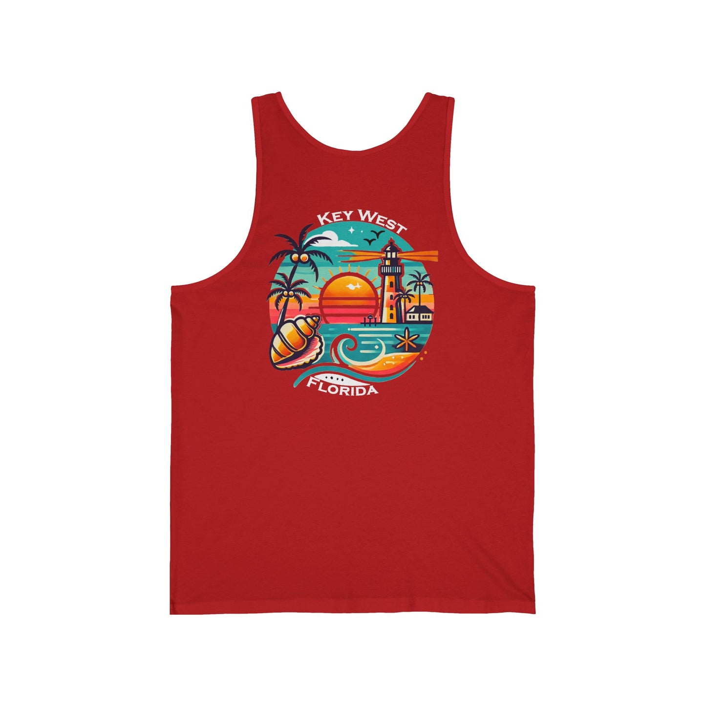 Vibrant Key West Unisex Jersey Tank