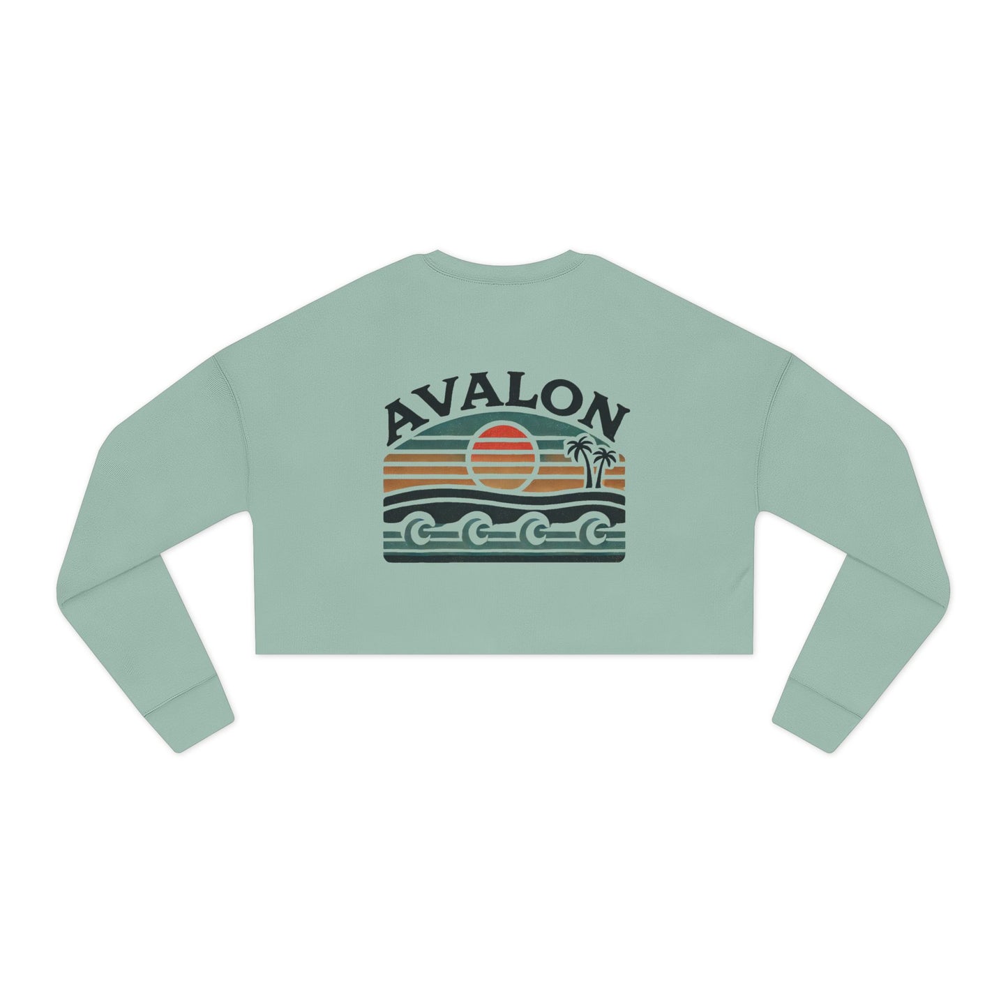 Retro Avalon Sunset Women's Cropped Sweatshirt