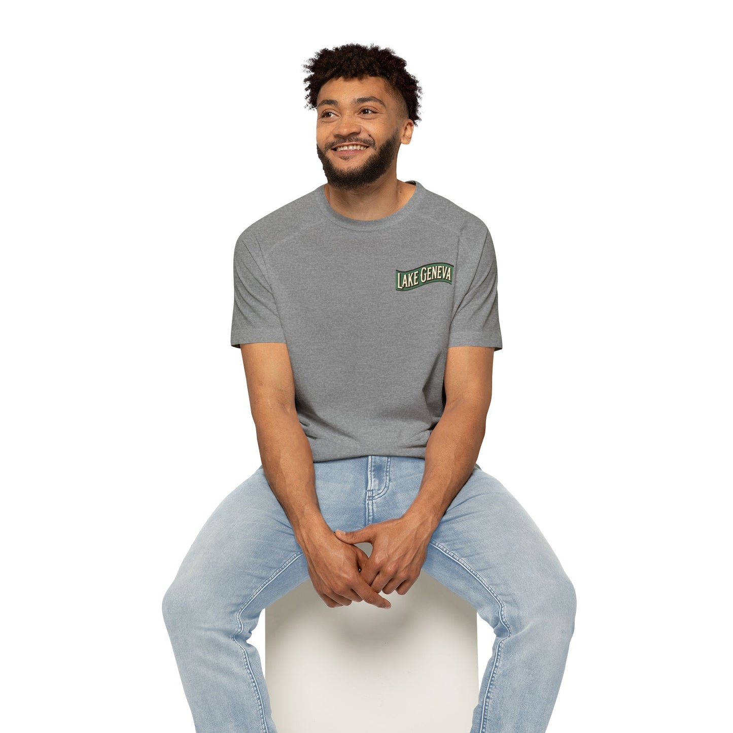 Retro Lake Geneva Men's Raglan T-Shirt