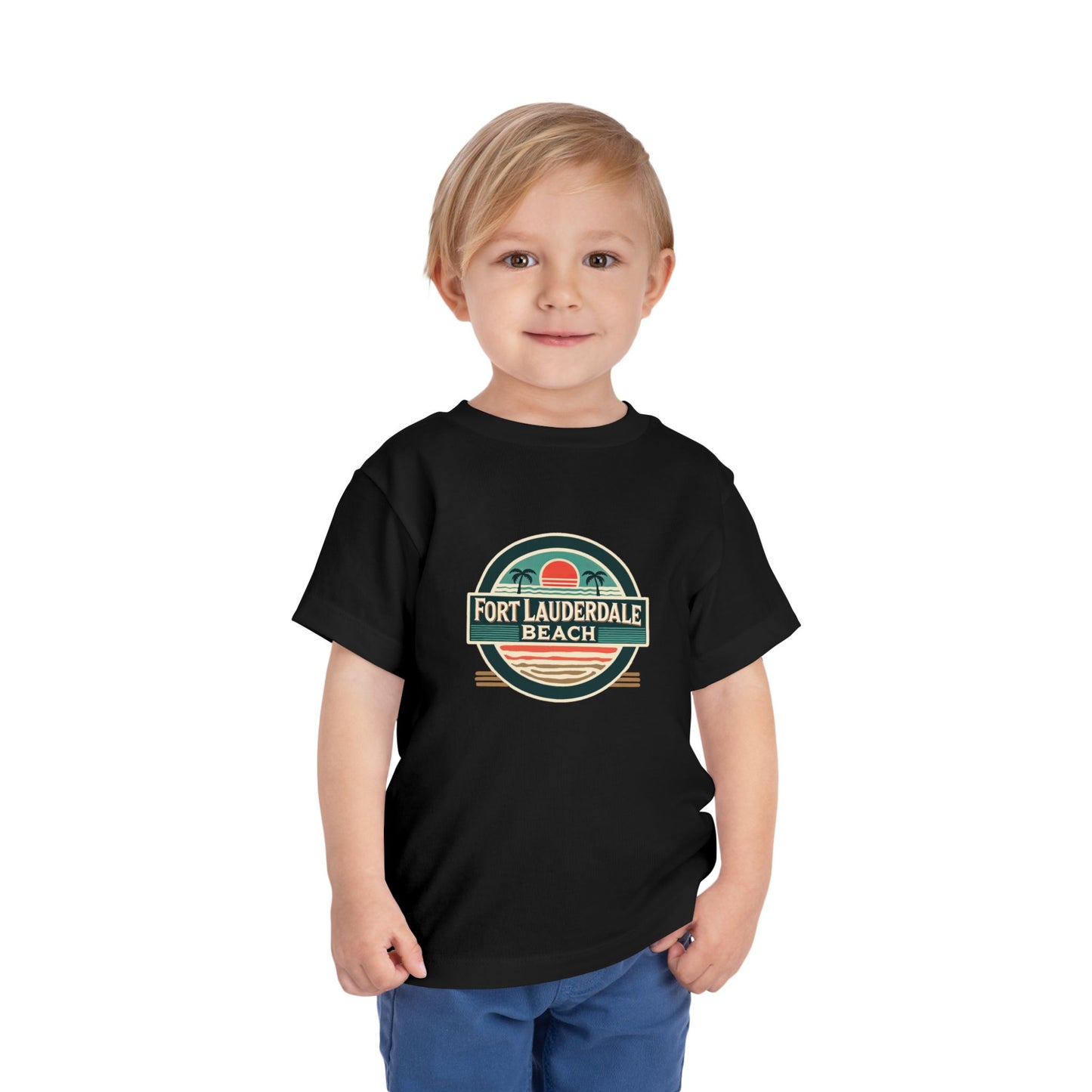 Vintage Fort Lauderdale Unisex Toddler Short Sleeve Tee