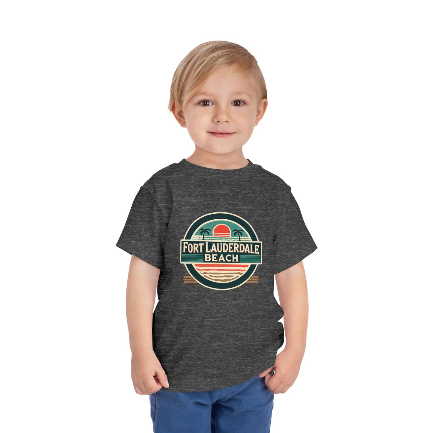 Vintage Fort Lauderdale Unisex Toddler Short Sleeve Tee