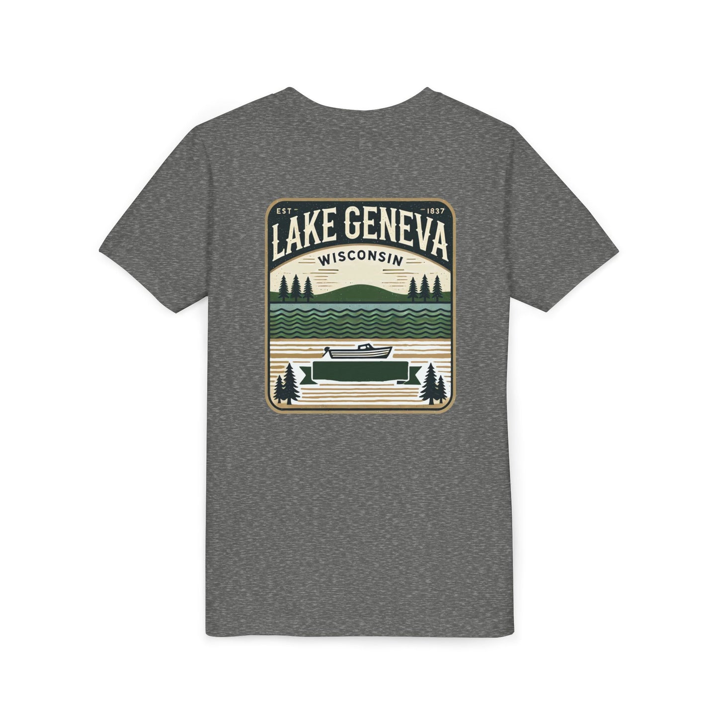 Vintage Lake Geneva Unisex Youth Short Sleeve Tee