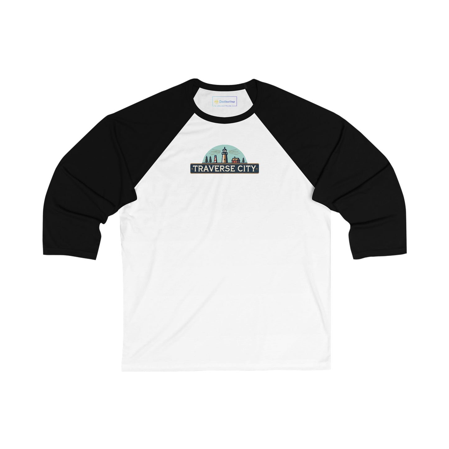 Vintage Traverse City Men's 3/4 Sleeve Baseball Tee