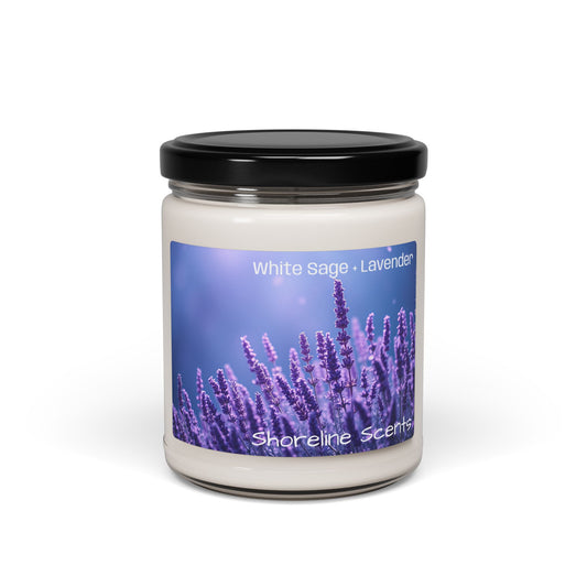 White Sage+ Lavender Scented Soy Candle
