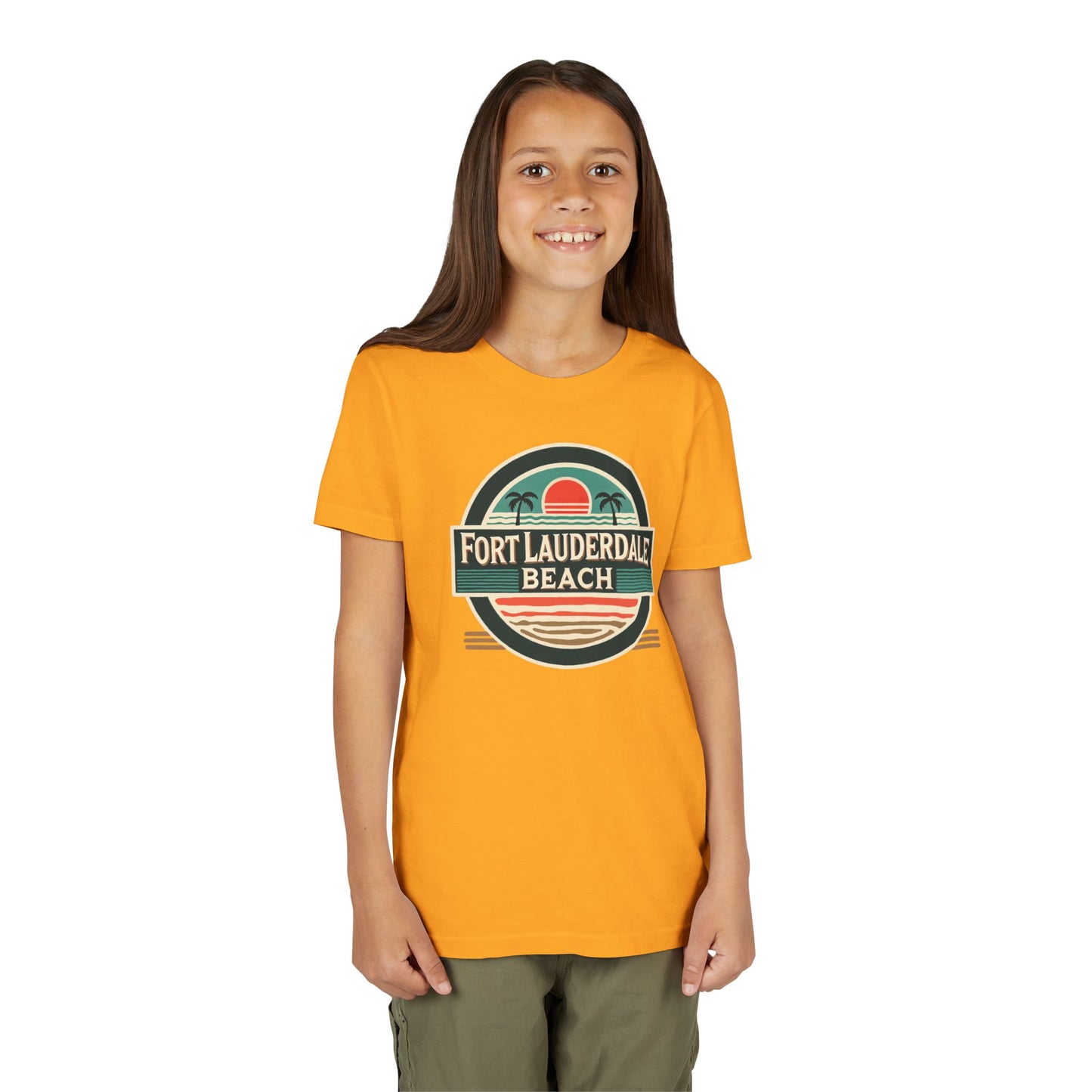 Vintage Fort Lauderdale Unisex Youth Short Sleeve Tee